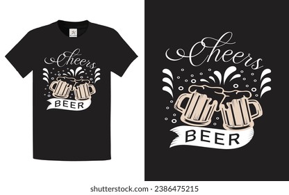 vector beer party t-shirt template deisgn