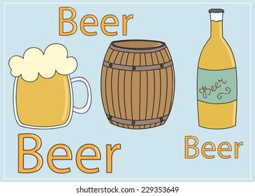 Vector beer set