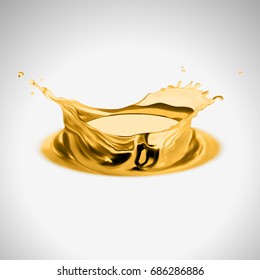 Vector beer splash isolated on light background