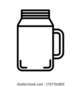 vector beer stein with outline style