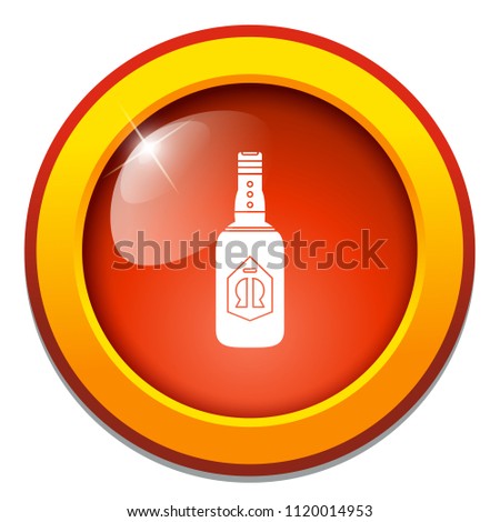 vector beer or wine glass illustration isolated, drinking alcohol bottles. 