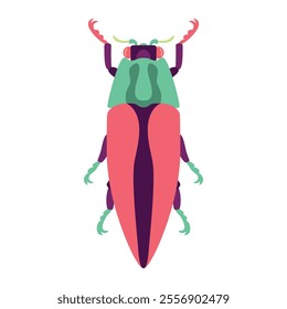 Vector Beetle Bug Insect Cartoon Illustration Isolated