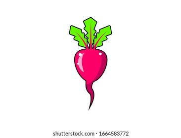 
vector of beetroot with cartoon style