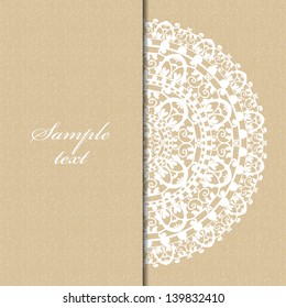 Vector beige background with napkin