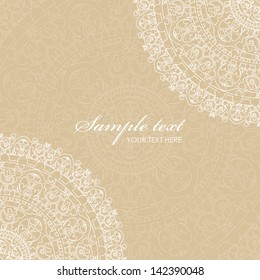 Vector beige background with napkin