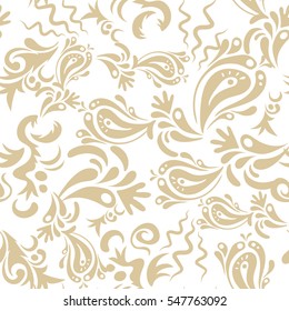 Vector beige damask lace floral ornament. Delicate intricate decorated for wedding ceremonies, anniversary, party, events.