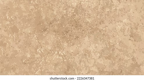 Textura de la pared sucia de color beige vectorial. Patrón real de estuco de bronce. Encimera de diseño interior. Papel de fondo de pantalla con un cartel horizontal. Fondo de estructura de piedra. Superficie de roca ligera