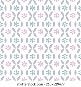 Vector beige flower pattern. Geometric background.Seamless pattern of pink floral decoration