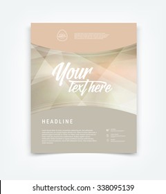 Vector beige flyer design template 