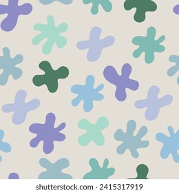 Vector beige moderno y abstracto blob sin costuras fondo de patrón. Perfecto para tejidos, scrapbooking, proyectos de fondo