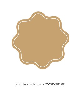 Vector beige Starburst icono, insignia de Sunburst. Precio de sello de elemento de diseño.