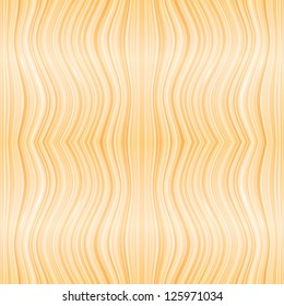 Vector beige wooden or hair waves seamless pattern