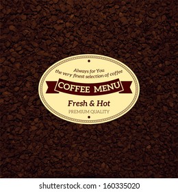 vector bekgraund coffee menu and label