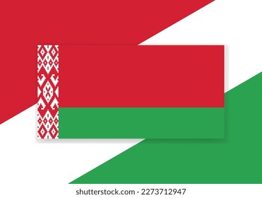 Vector Belarus Flag. Country flag design. Flat vector flag.
