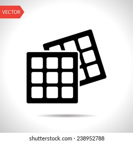 Vector belgian waffles icon. Food icon. Eps10