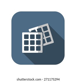 Vector belgian waffles icon. Food icon. Eps10