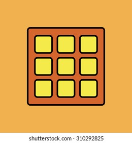 Vector belgian waffles icon. Food icon. Eps10