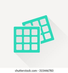 Vector belgian waffles icon. Food icon. Eps10