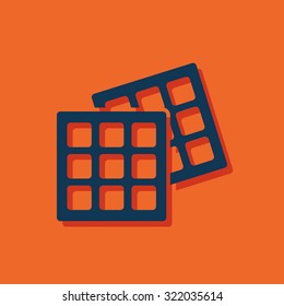 Vector belgian waffles icon. Food icon. Eps10