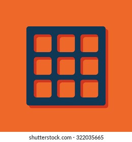 Vector belgian waffles icon. Food icon. Eps10