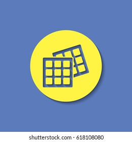 Vector belgian waffles icon. Food icon. Eps10
