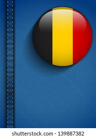 Vector - Belgium Flag Button in Jeans Pocket