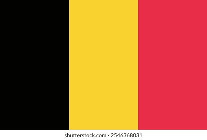 Ícone do vetor da Bandeira Nacional da Bélgica. Bandeira da Bélgica.