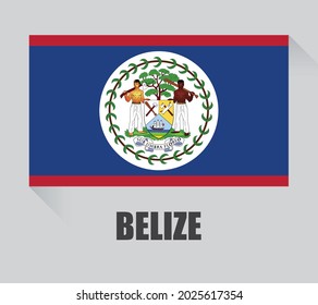 Bandera vectorial Belice, ilustración nacional de Belice, bandera de Belice, símbolo patriótico