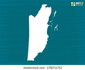 Vector of Belize map on dark background.