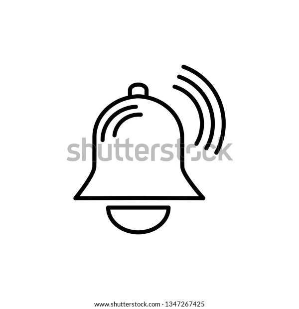 Vector Bell Icon Alarm Handbell Logo Stock Vector (Royalty Free) 1347267425 Shutterstock