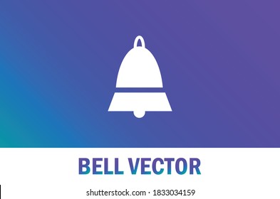 Vector del icono del timbre aislado en el fondo del degradado. Para el diseñador.