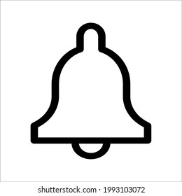 vector bell icon on white background