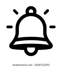 Vector Bell Icon Symbol. Vector Illustrations.