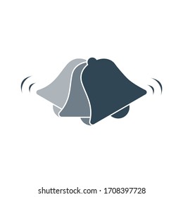 Vector Bell Icon Symbol, motion effect. Stock Vector illustration isolated on white background.