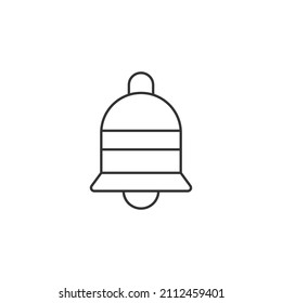Vector Bell Icon. Bell Icon in trendy flat style isolated on white background. Notification symbol for your web site design, logo, app, UI. Vector illustration, EPS10.
