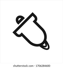 icono de campana vectorial, con fondo blanco