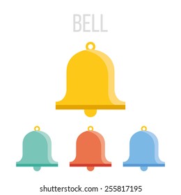 Vector bell icons set. Isolated on white background.