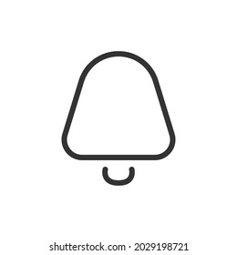 Vector bell line icon. Symbol in trendy outline style. Vector illustration isolated on a white background.