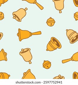 Vector Bell Pattern Repeat Seamless for Wallpaper Background Cover Packaging
