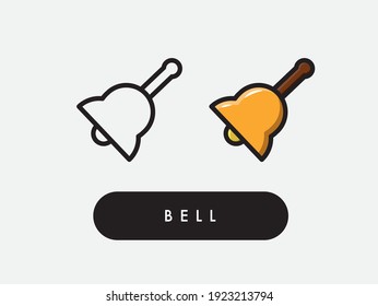 Vector bell ring icon illustration