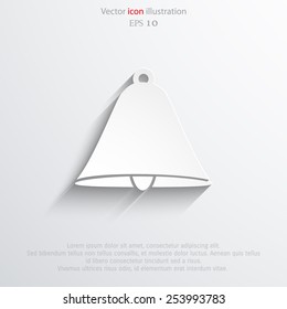 Vector bell web flat icon. Eps 10.