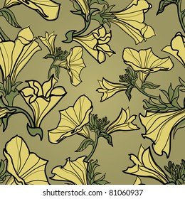 Vector bell-flowers pattern (from my big "Floral collection")