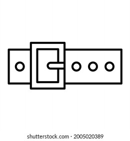 Vector Belt Outline Icon Design
