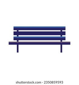 vector bench cartoon nigth neon illustration isolated