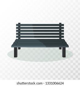 Vector Bench isolated. Park wooden bench illustration  Vector illustration EPS10