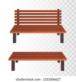 Vector Bench isolated. Park wooden bench illustration  Vector illustration EPS10