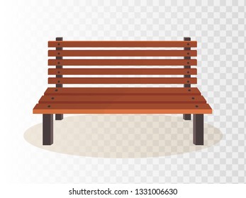 Vector Bench isolated. Park wooden bench illustration  Vector illustration EPS10