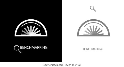 vector benchmarking icon set isolated. business and marketing icons collection