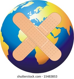 vector bendage ecology with globe