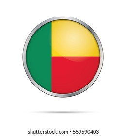 Vector Benin Flaggenglas-Stil mit Metallrahmen.